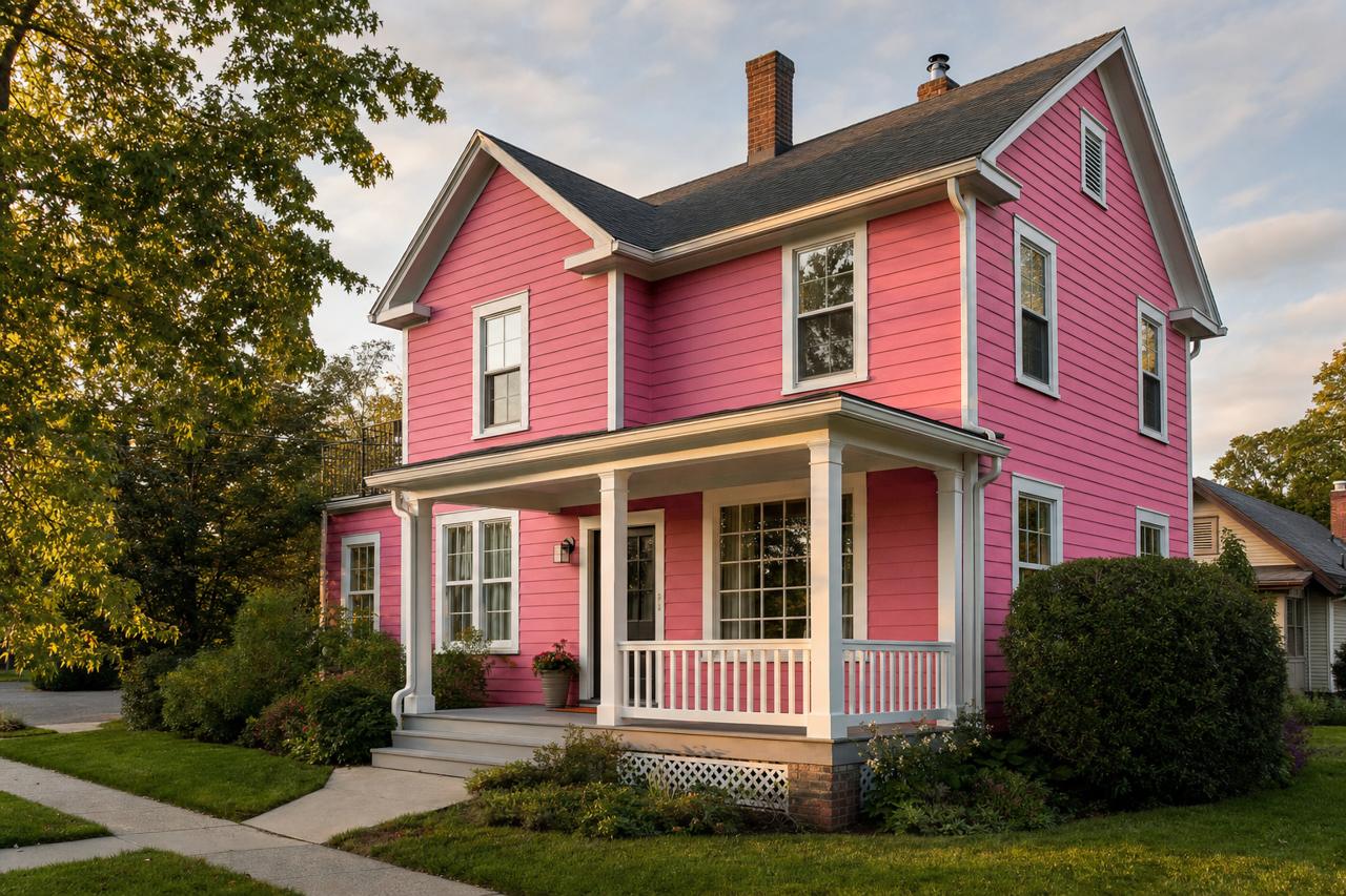 Hint of Cherry by Valspar on exterior