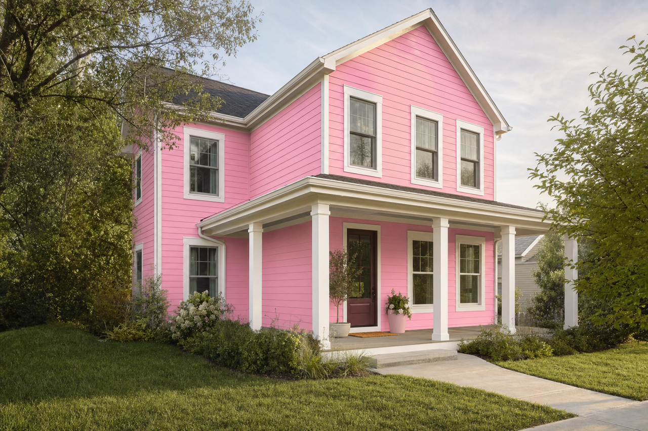 Harmonious Rose by Valspar on exterior