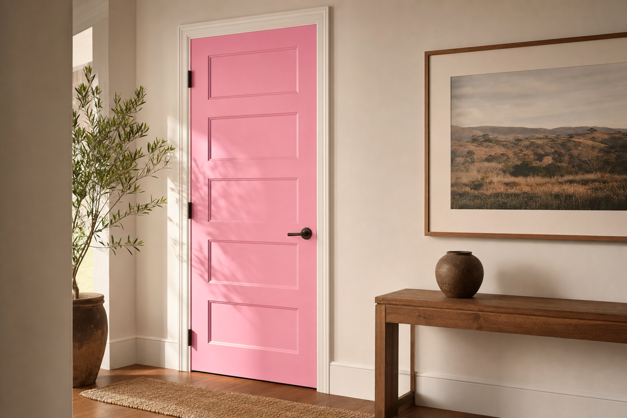 Harmonious Rose by Valspar on interior-doors