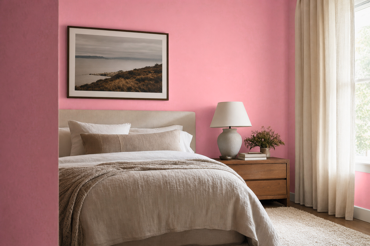 Harmonious Rose by Valspar on interiors