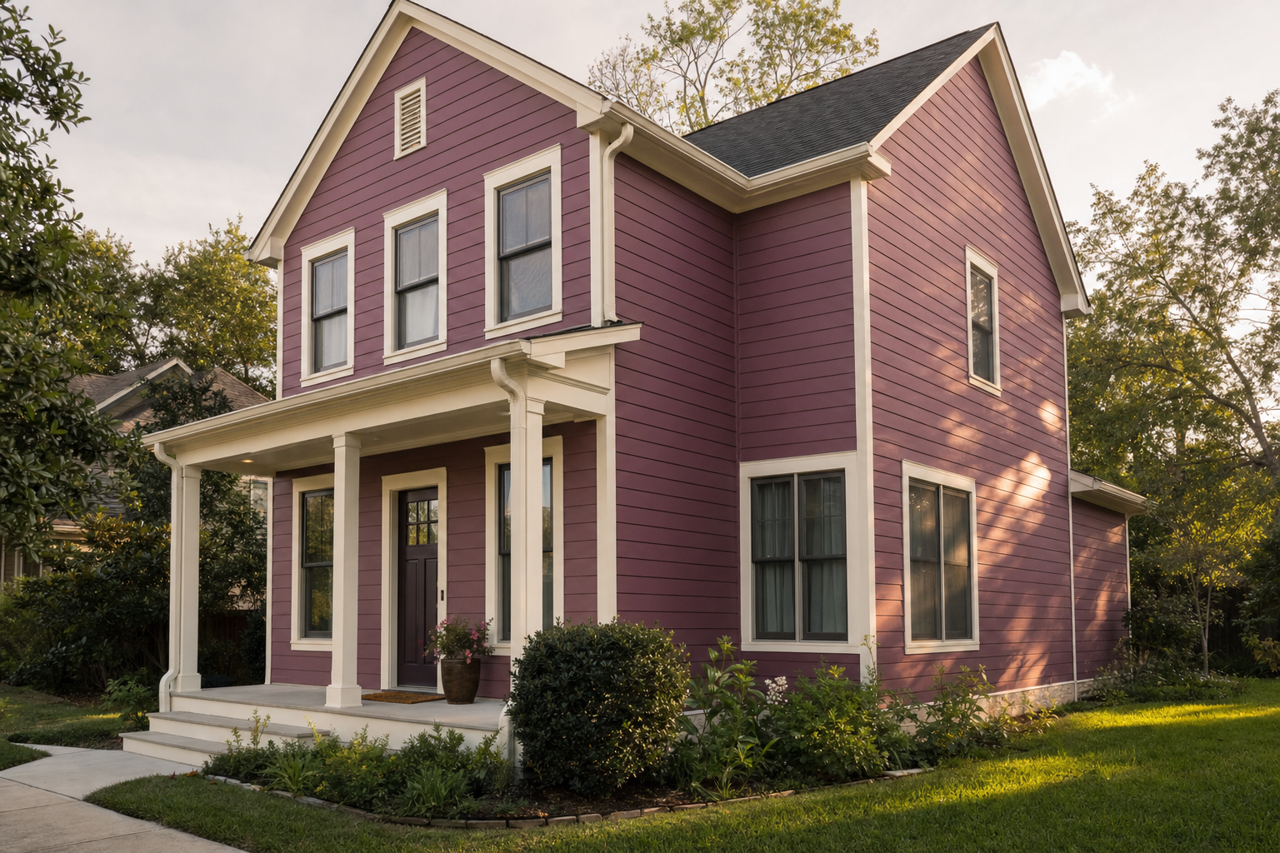 Plumberry by Valspar on exterior
