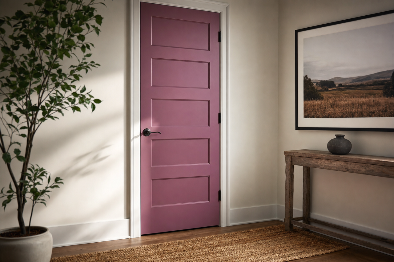 Plumberry by Valspar on interior-doors