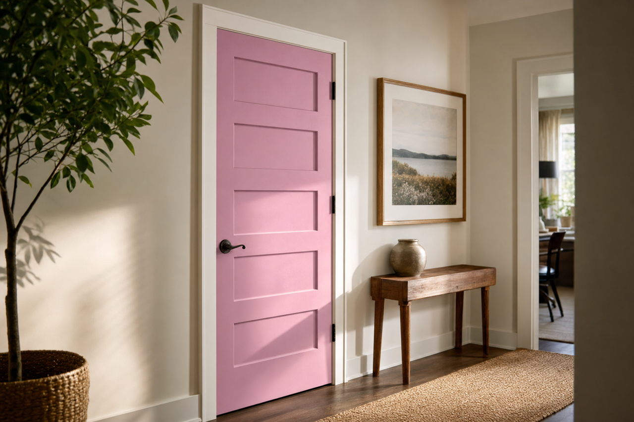 Quilted Heart by Valspar on interior-doors