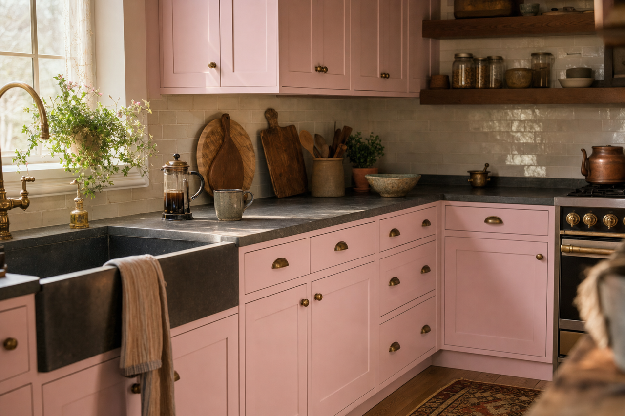 Dreamy Memory by Valspar on cabinets