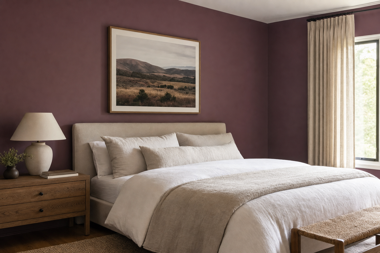 Purple Cloak by Valspar on interiors