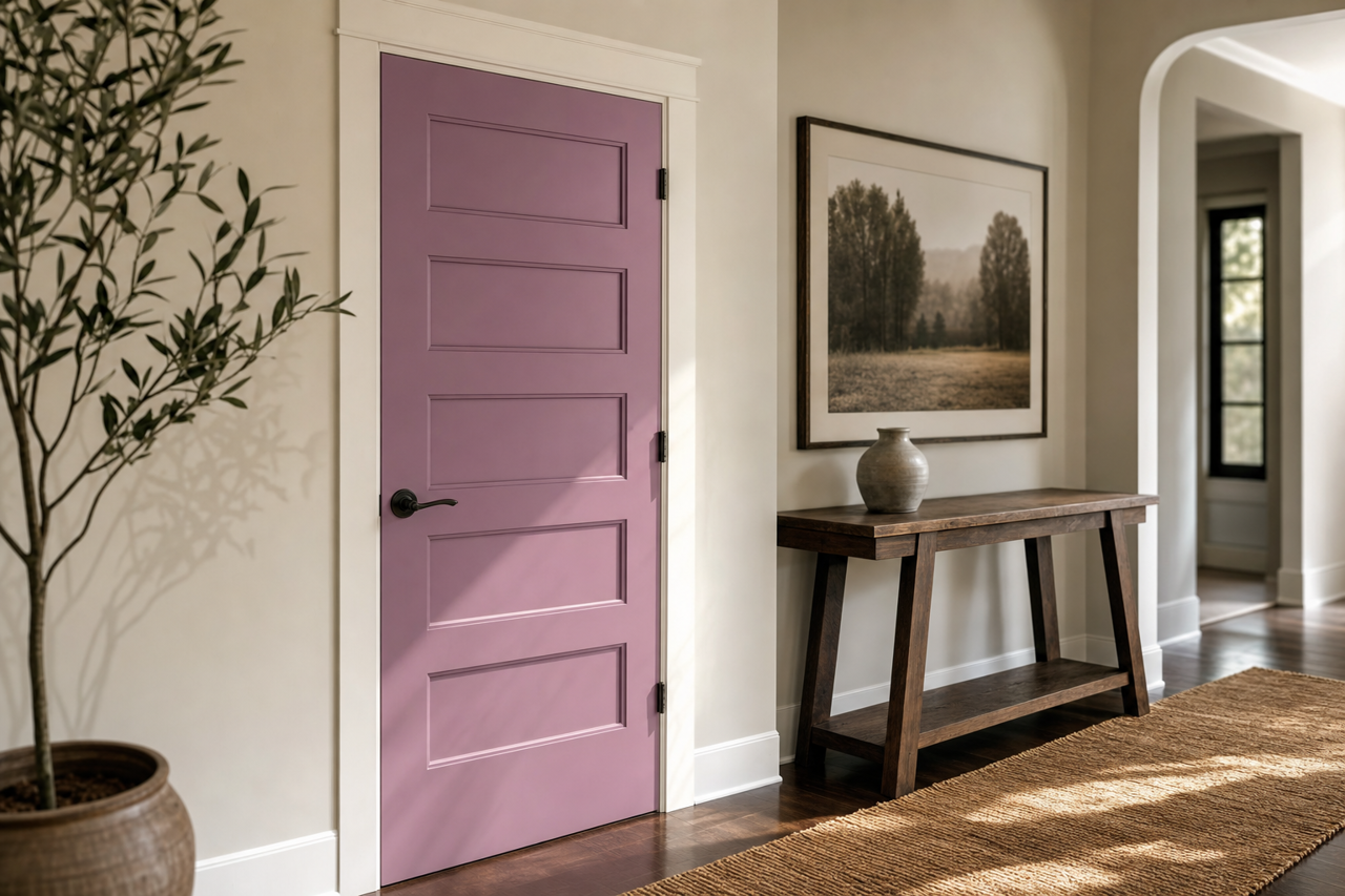 Purple Jewel by Valspar on interior-doors