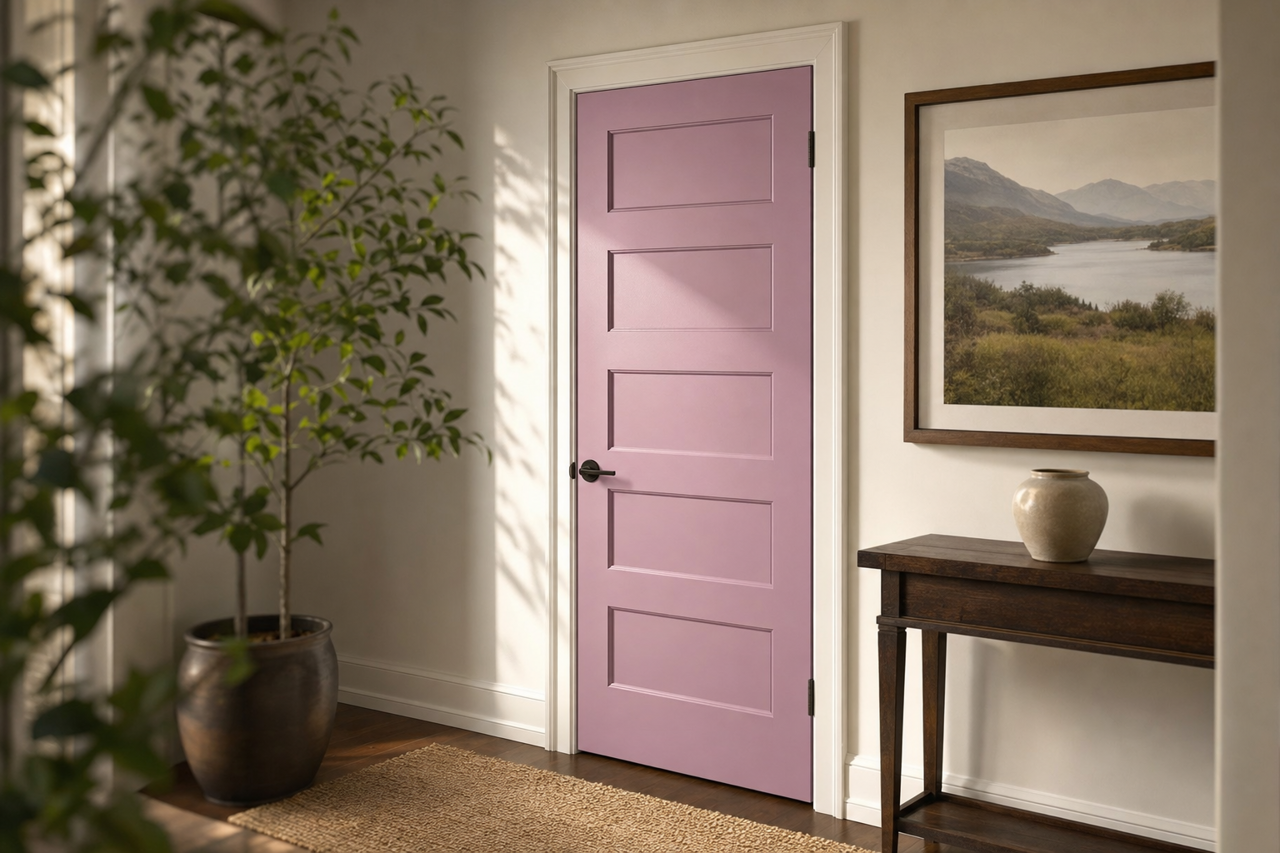 Amethyst Purple by Valspar on interior-doors