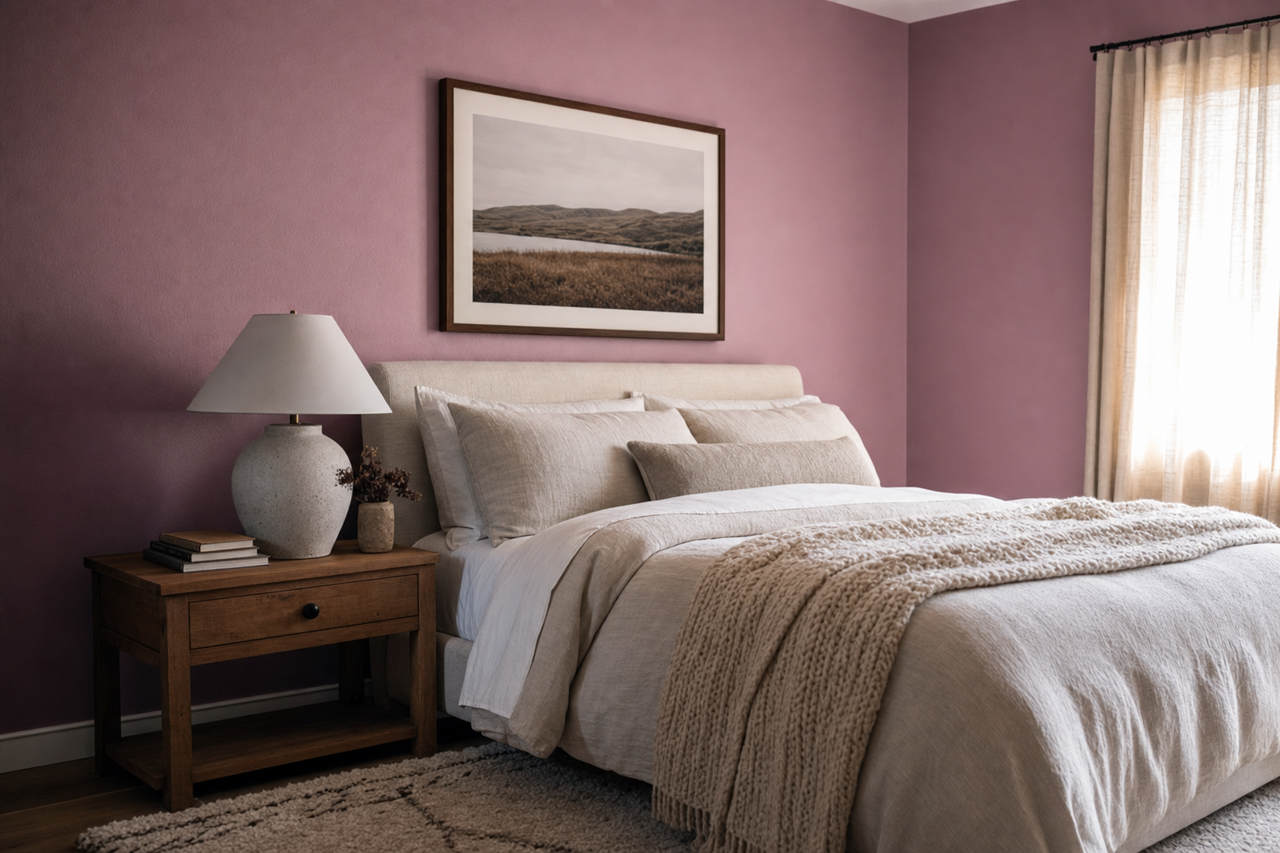 Amethyst Purple by Valspar on interiors