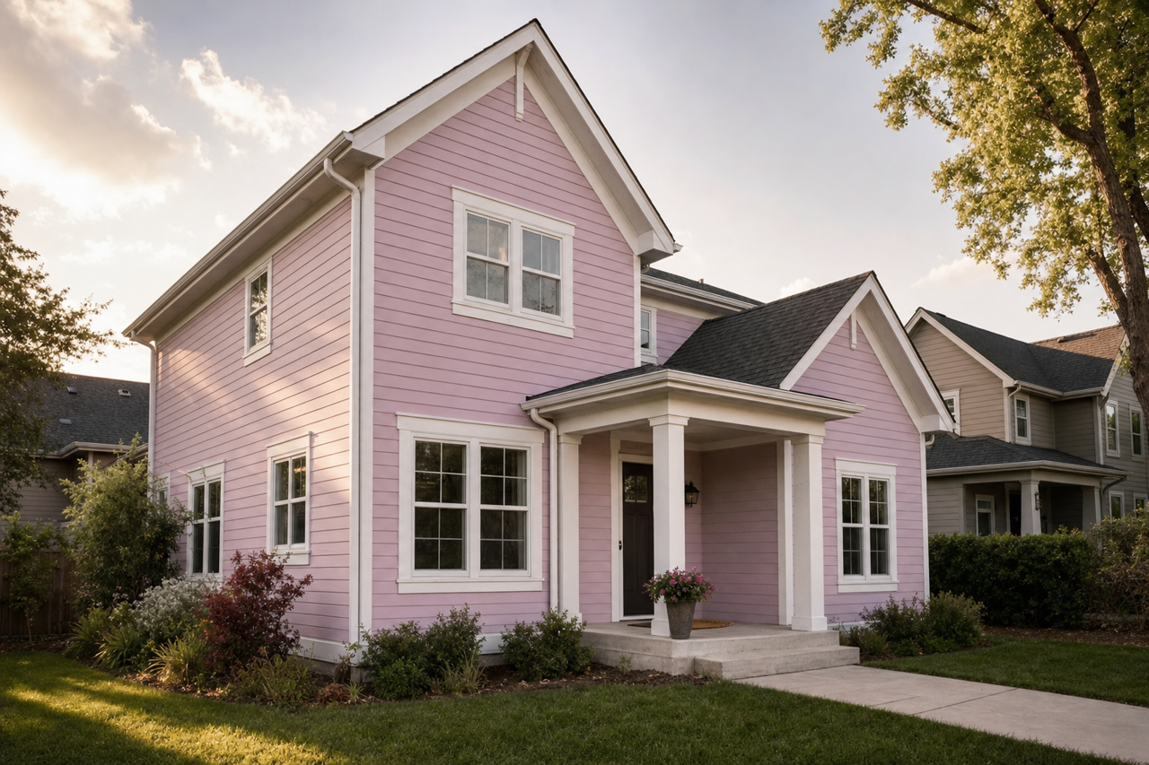 Pleasant Violet by Valspar on exterior