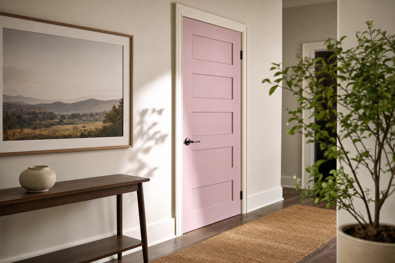 Pleasant Violet by Valspar on interior-doors
