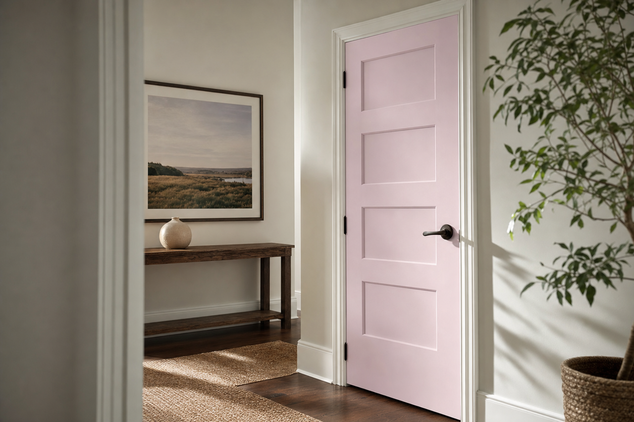 Simple Violet by Valspar on interior-doors