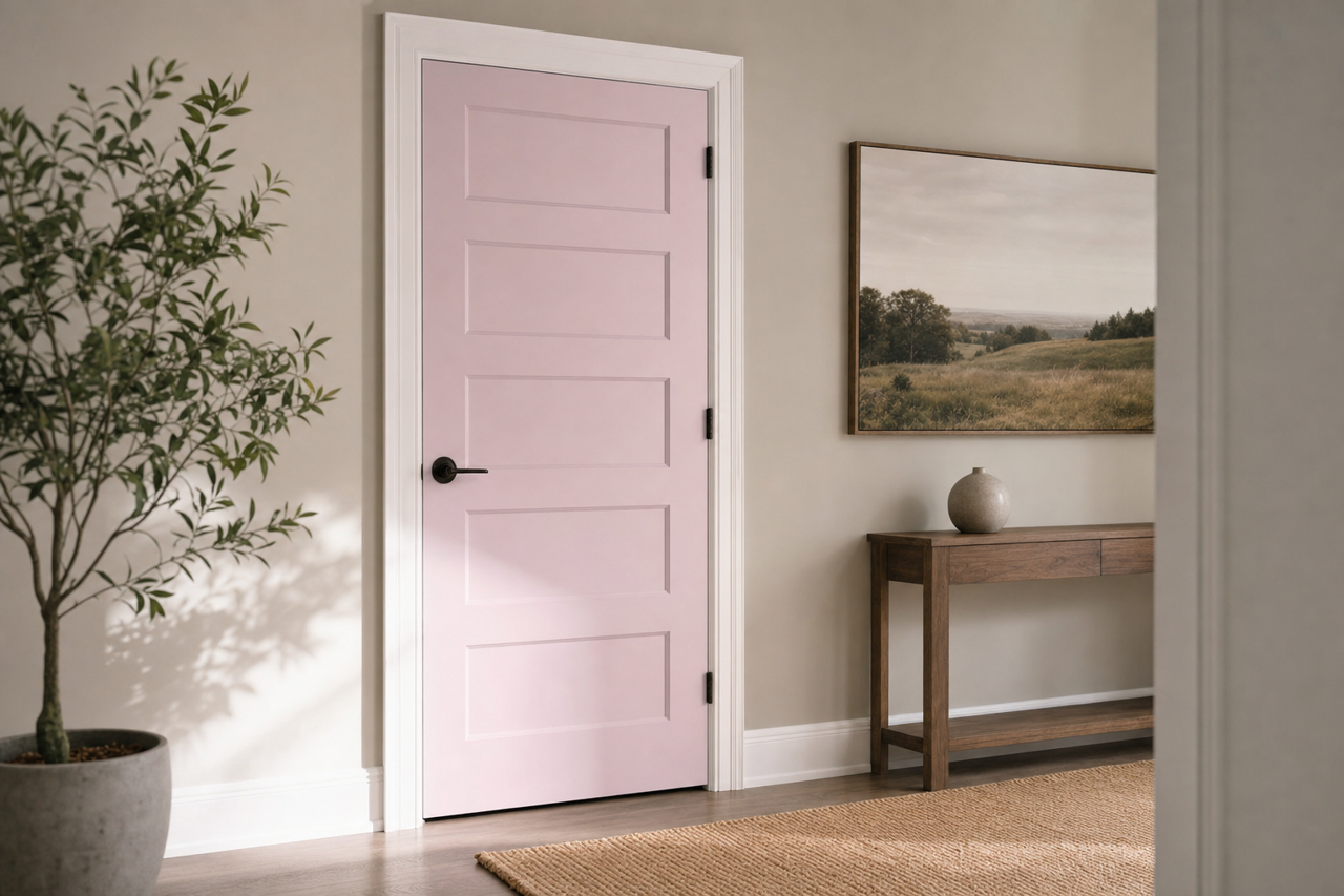 Dreamy Heather by Valspar on interior-doors