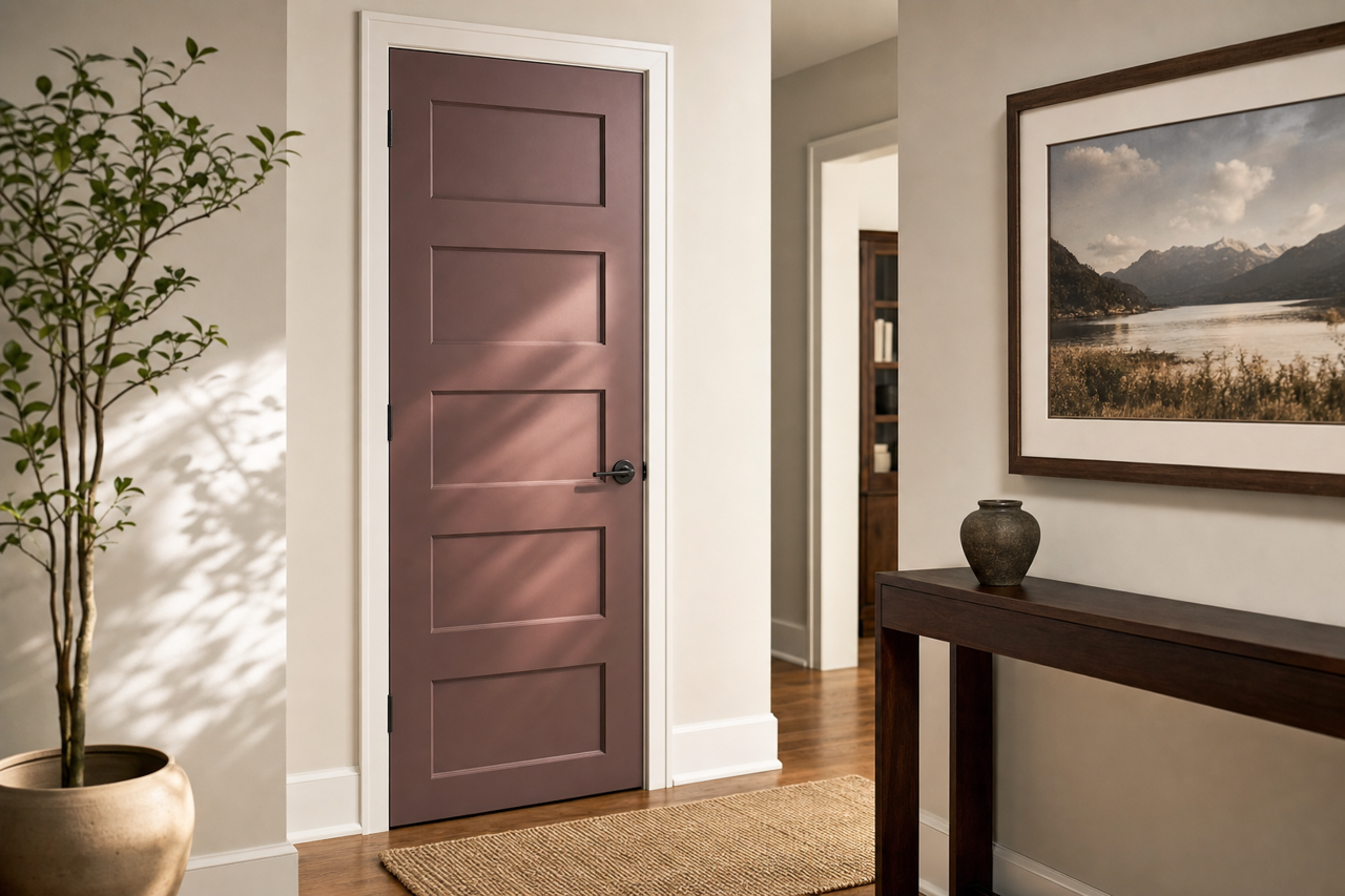 Purple Earth by Valspar on interior-doors