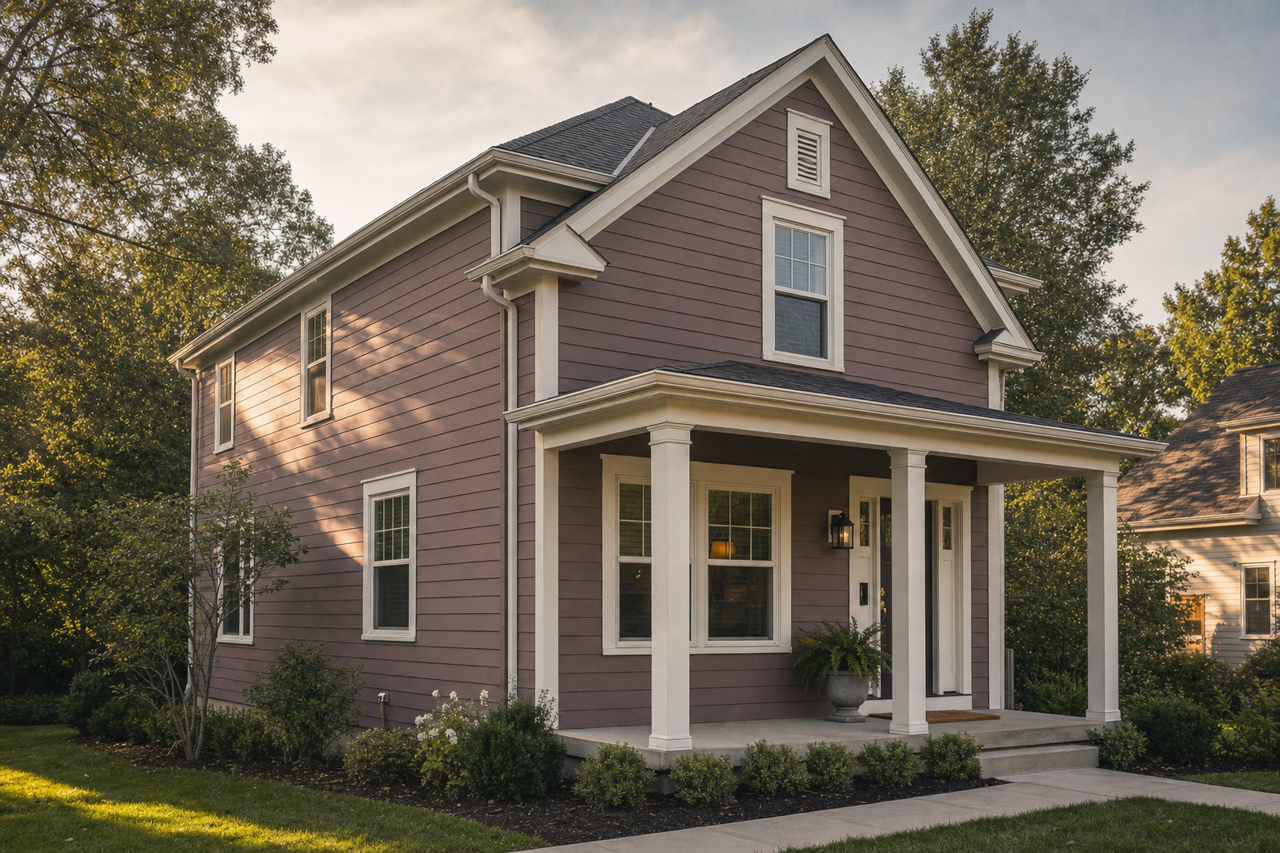Smoked Mulberry by Valspar on exterior