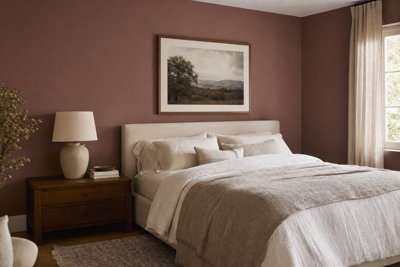 Smoked Mulberry by Valspar on interiors