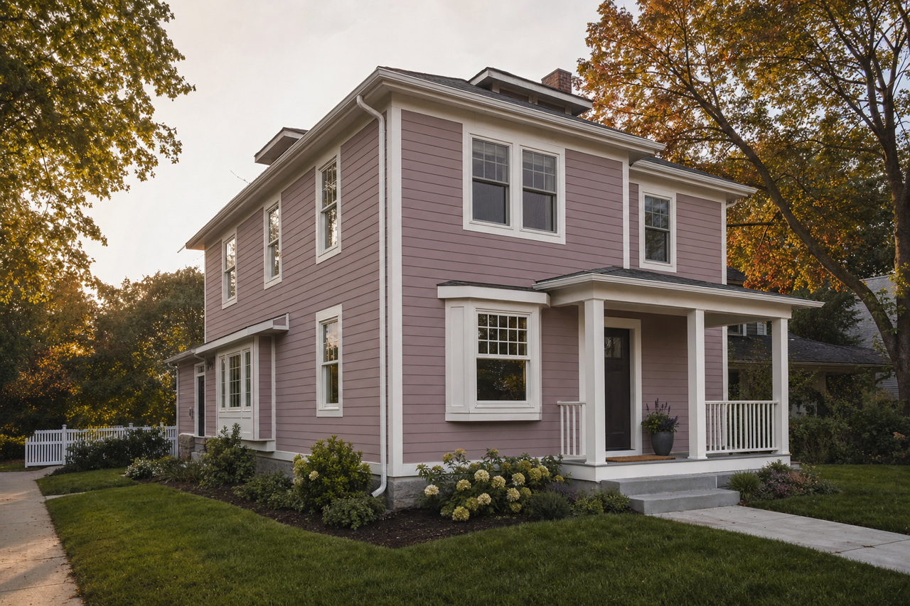 Mellow Mauve by Valspar on exterior
