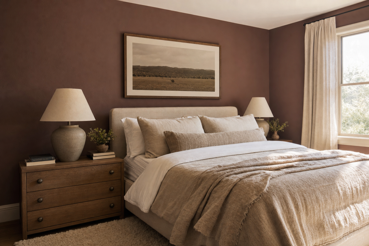 Piano Brown by Valspar on interiors
