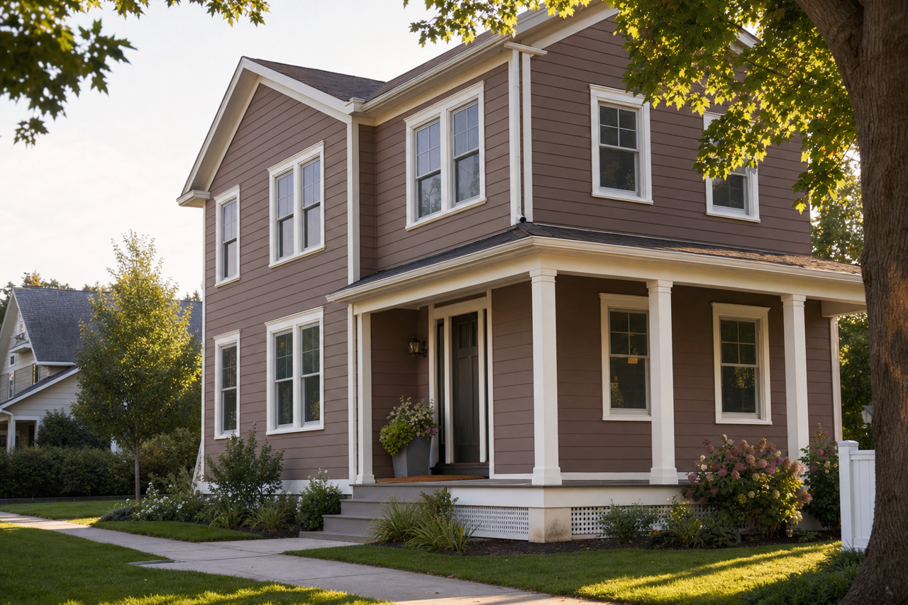 Marron by Valspar on exterior
