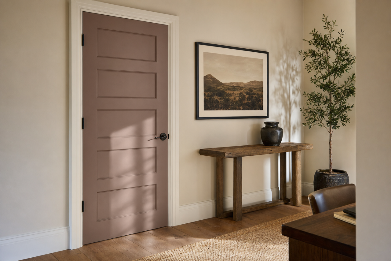 Marron by Valspar on interior-doors