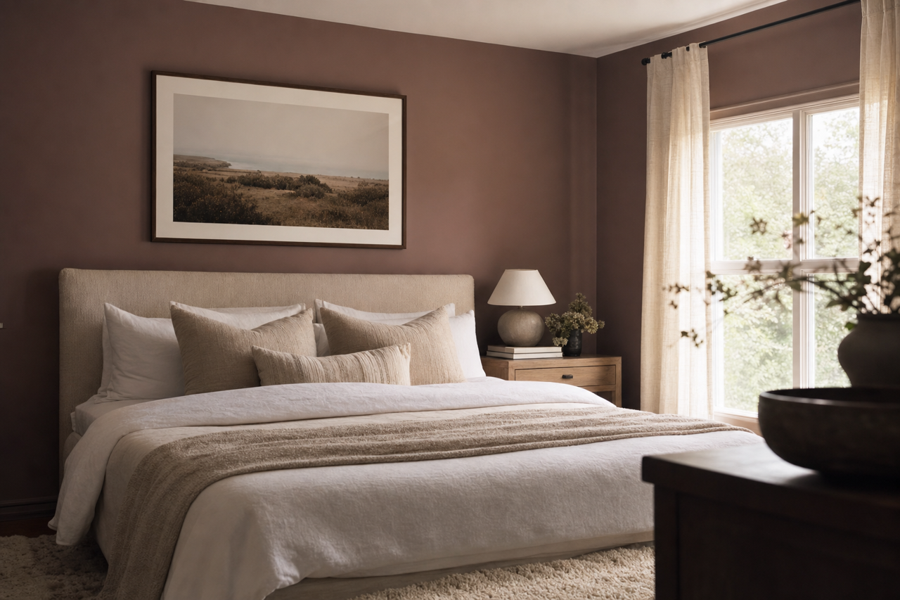 Marron by Valspar on interiors