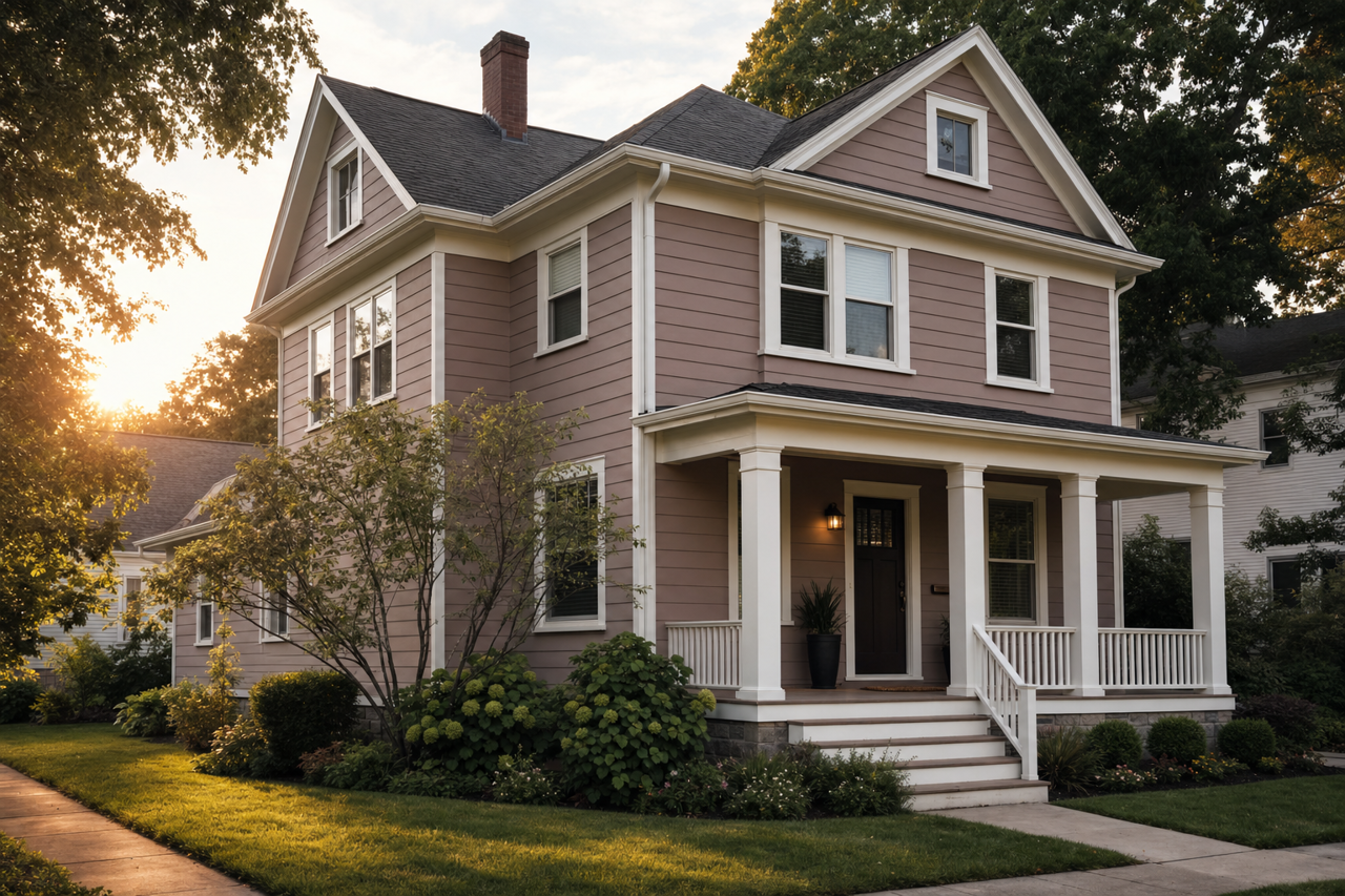 Irish Tea by Valspar on exterior