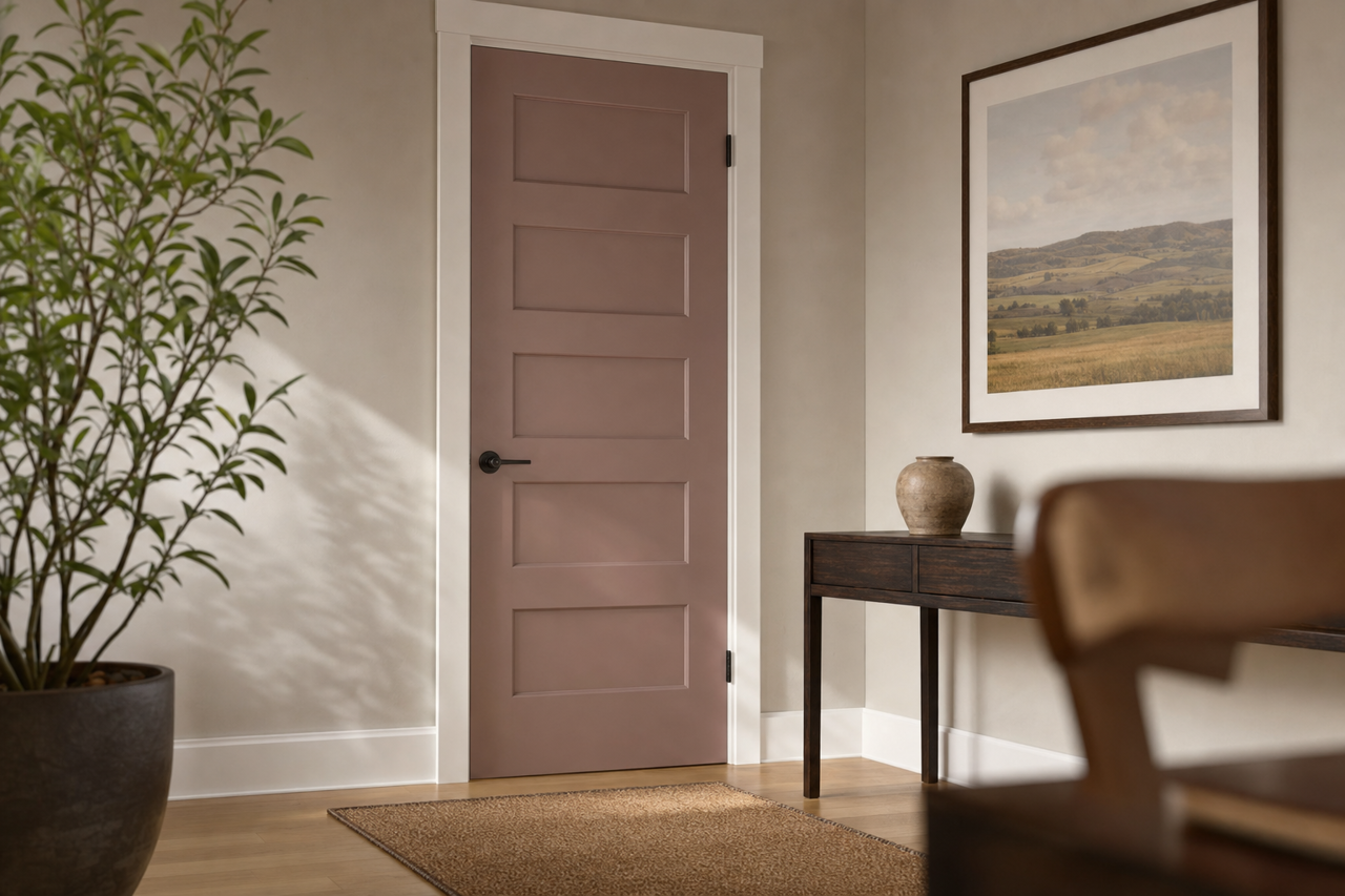 Irish Tea by Valspar on interior-doors