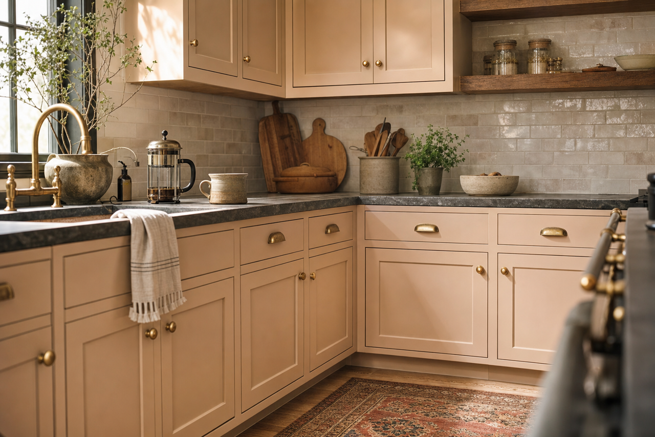 Desert by Benjamin Moore on cabinets