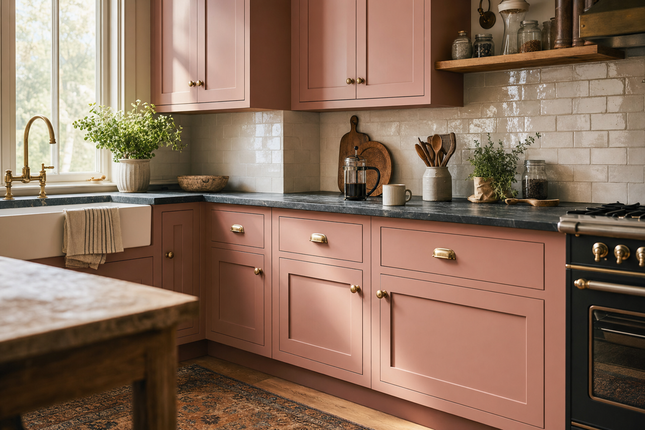 Lovebug by Valspar on cabinets