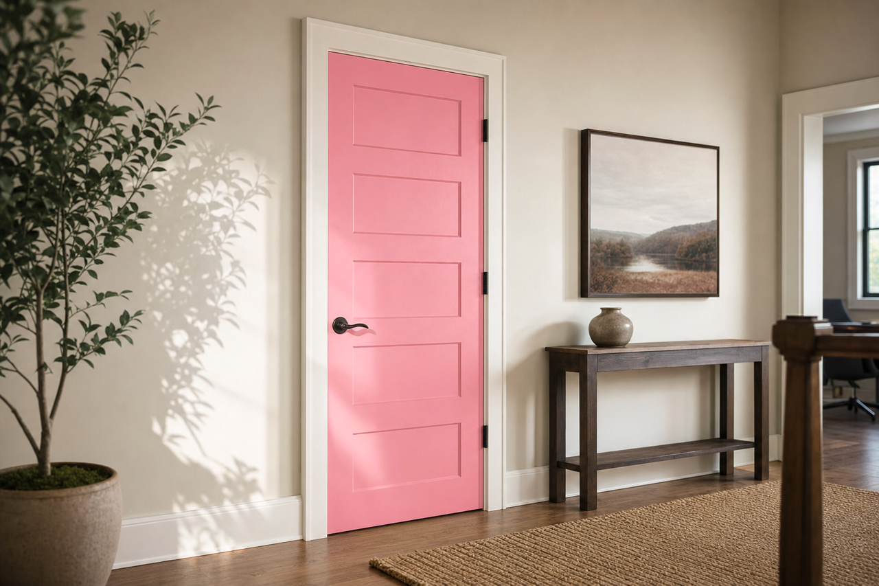 Flower Girl by Valspar on interior-doors