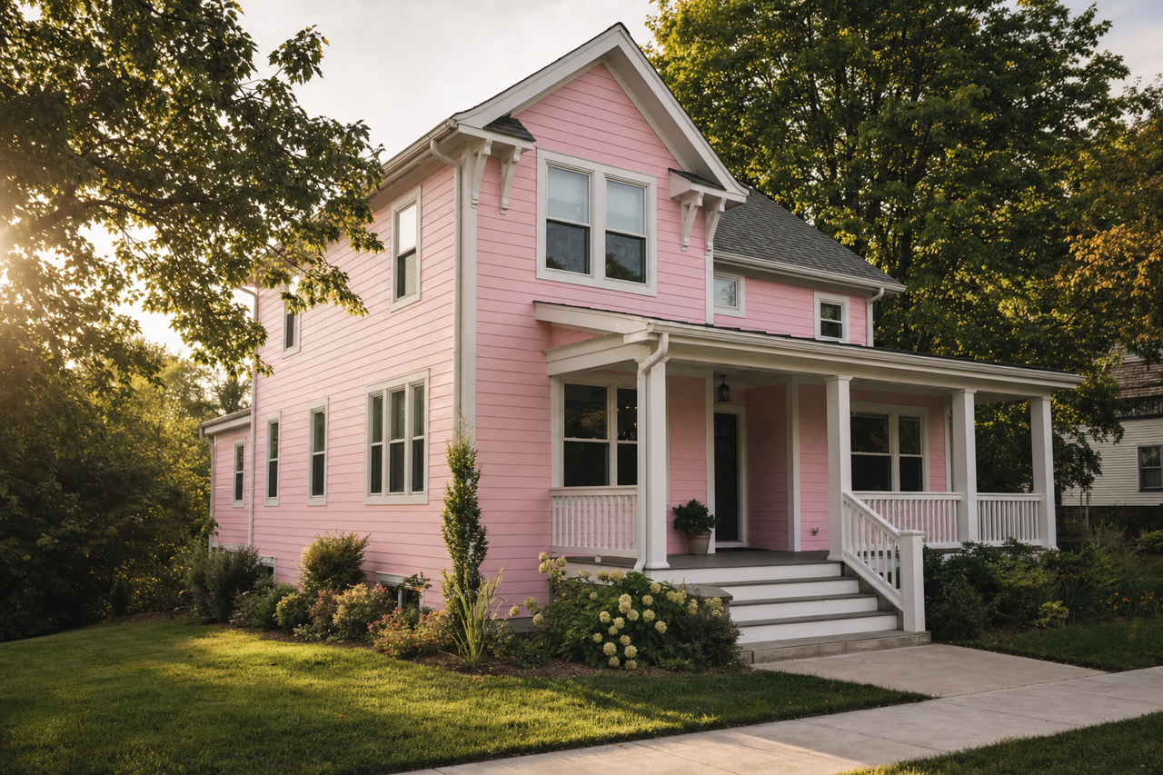 Rosy Cheeks by Valspar on exterior