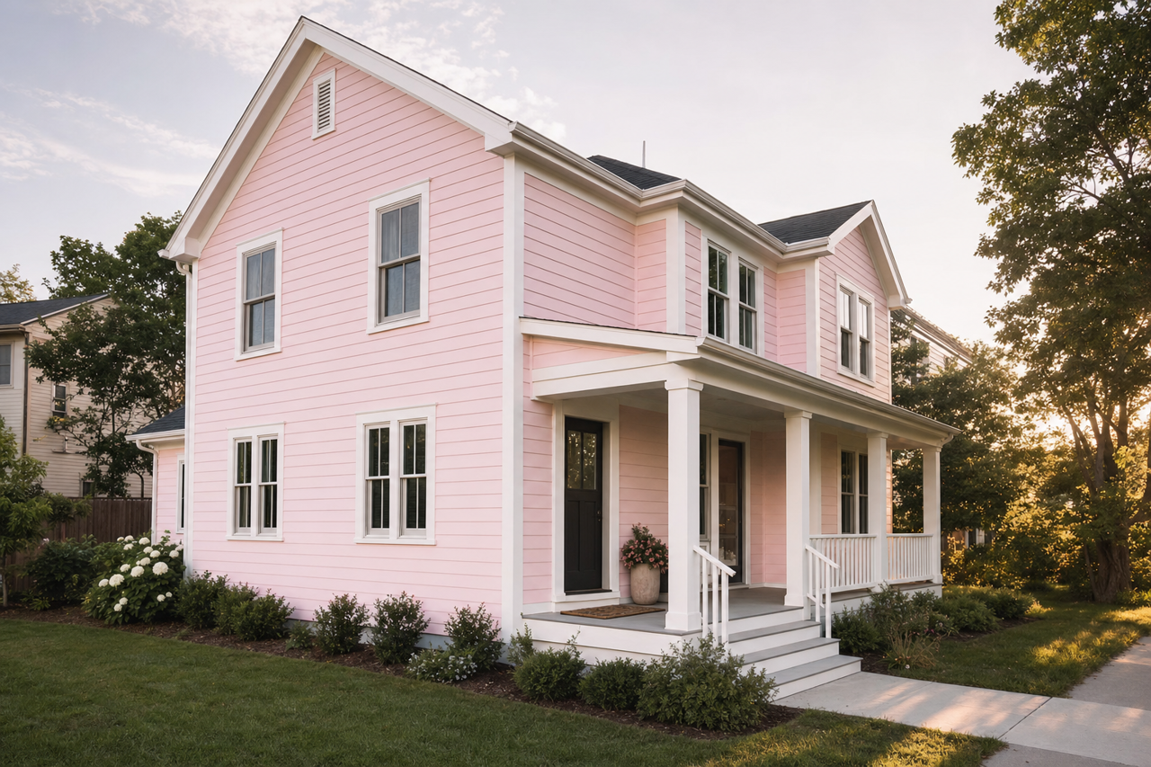Pink Ribbon by Valspar on exterior
