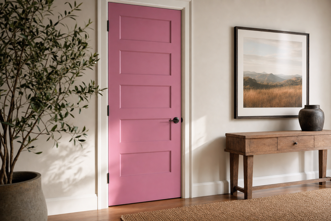 Nice Berry by Valspar on interior-doors