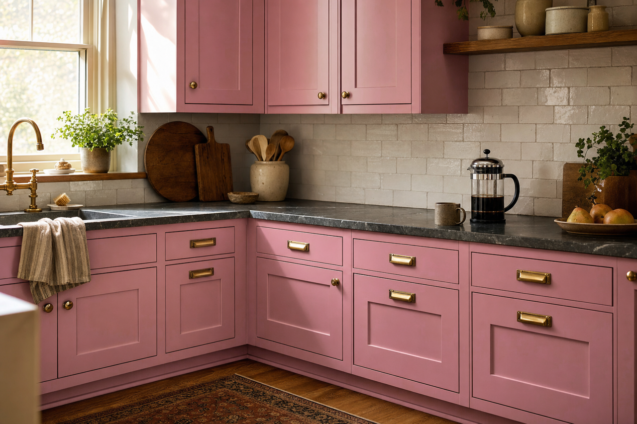 Market Flower by Valspar on cabinets
