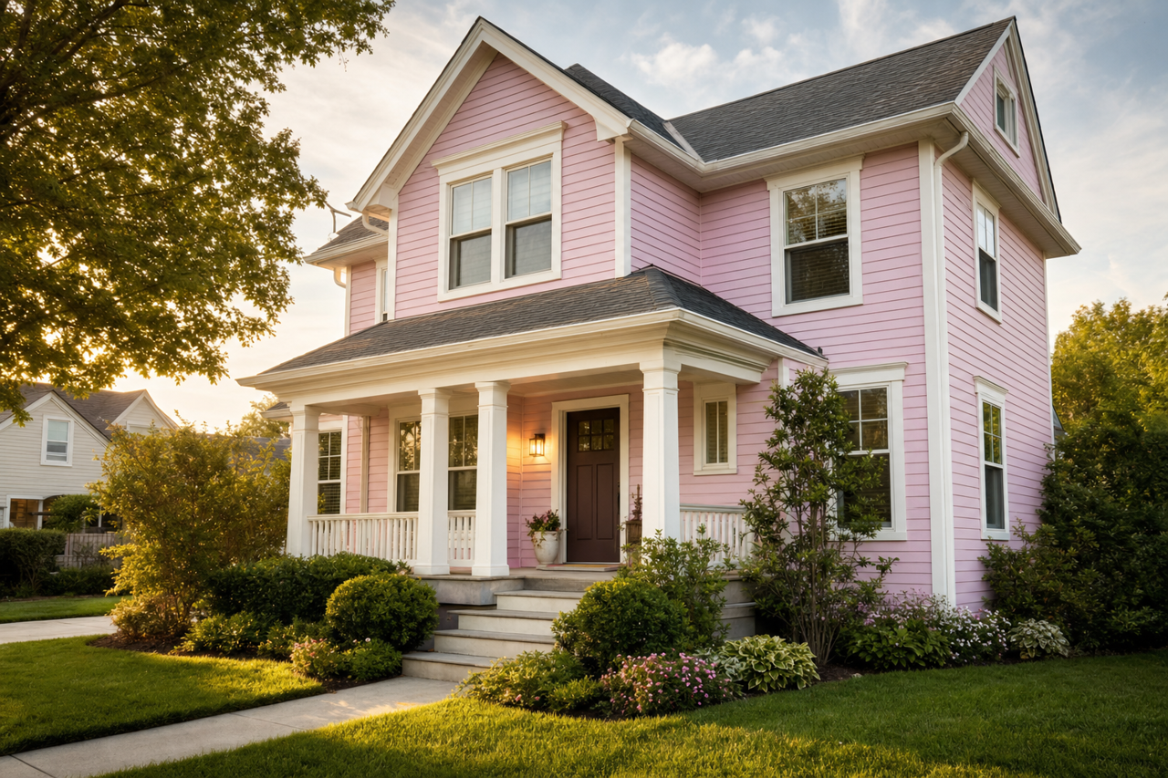 Dawn's Reveal by Valspar on exterior