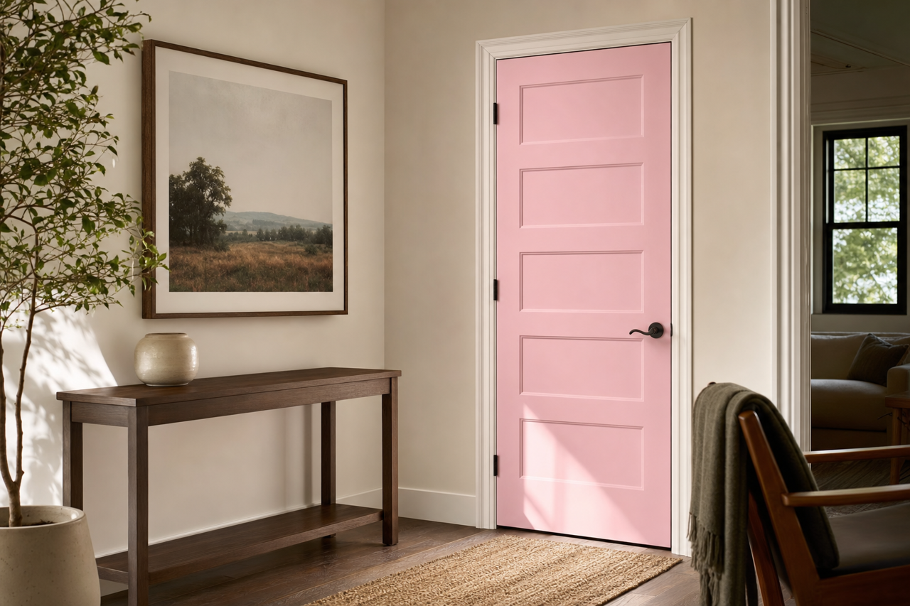Quebec Calm by Valspar on interior-doors