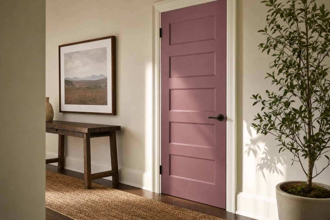 Vintage Grape by Valspar on interior-doors