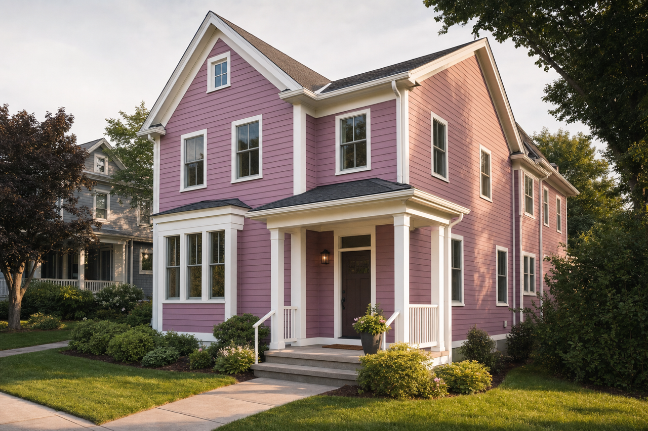 Purple Plumage by Valspar on exterior