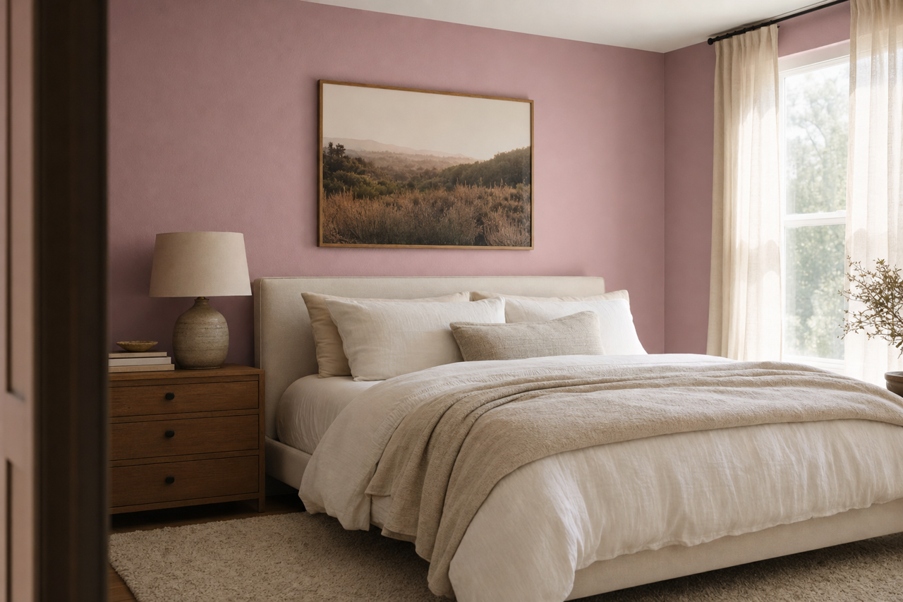 Dancing Rose by Valspar on interiors