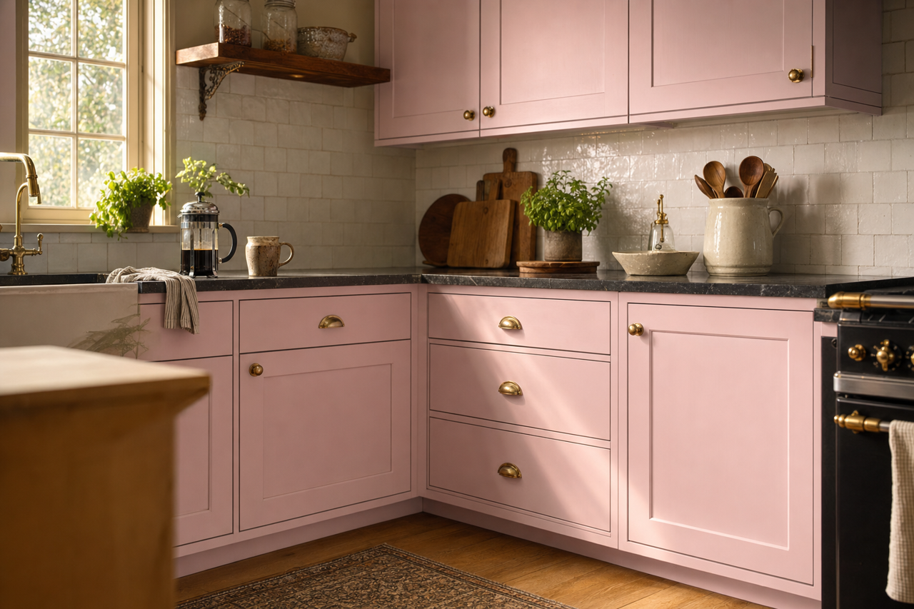 Candy Ice by Valspar on cabinets