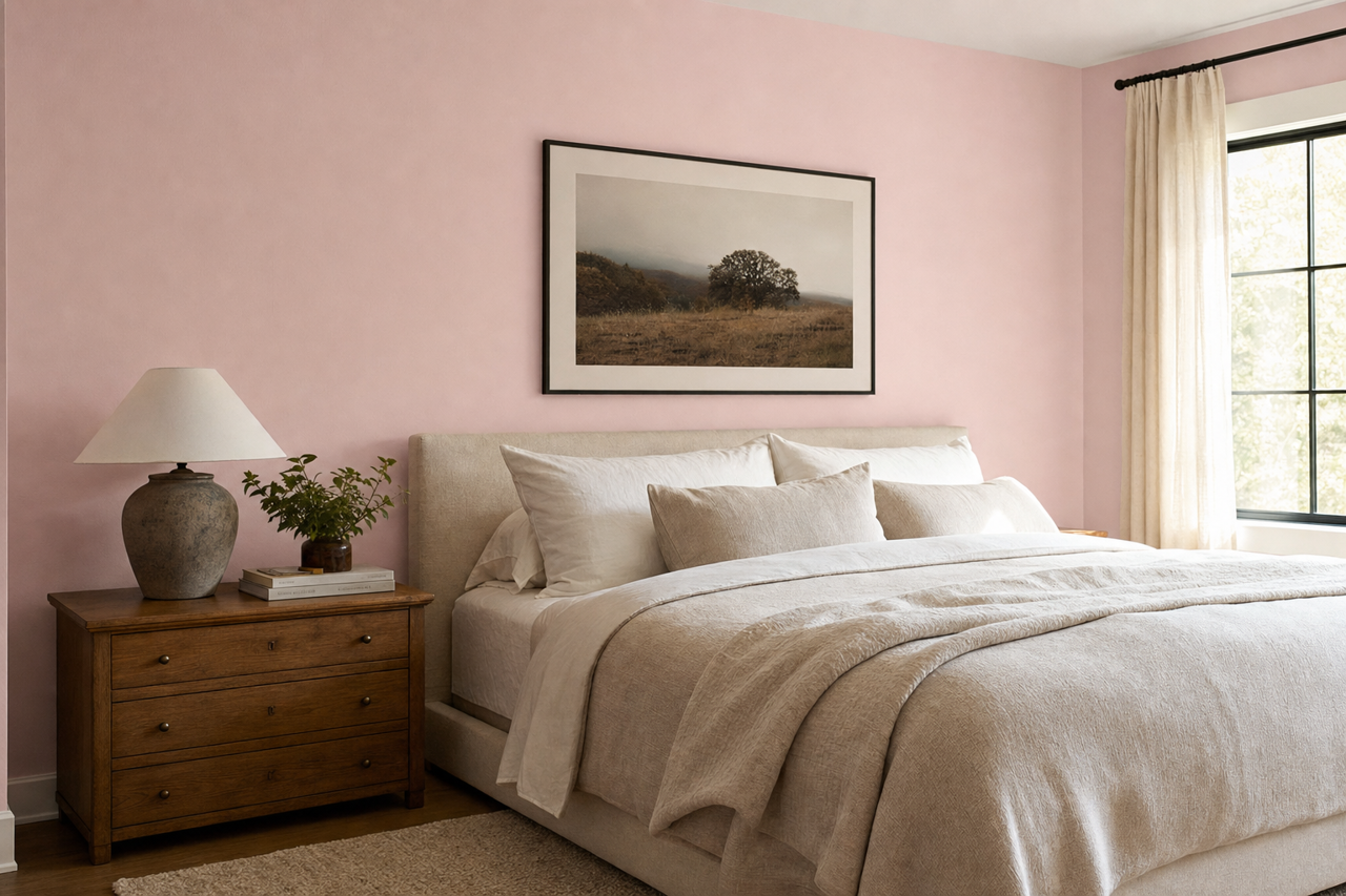 Opal Blush by Valspar on interiors