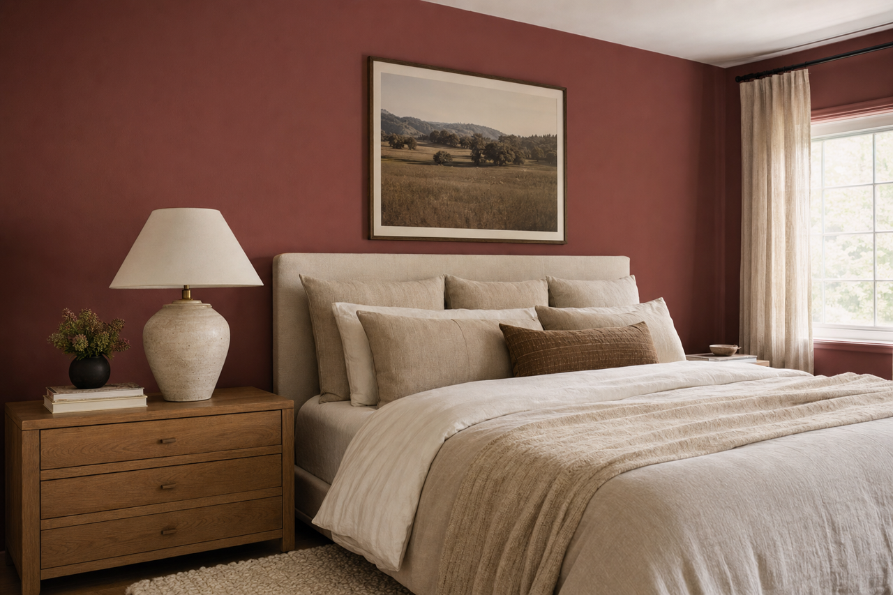 Crabapple Wine by Valspar on interiors