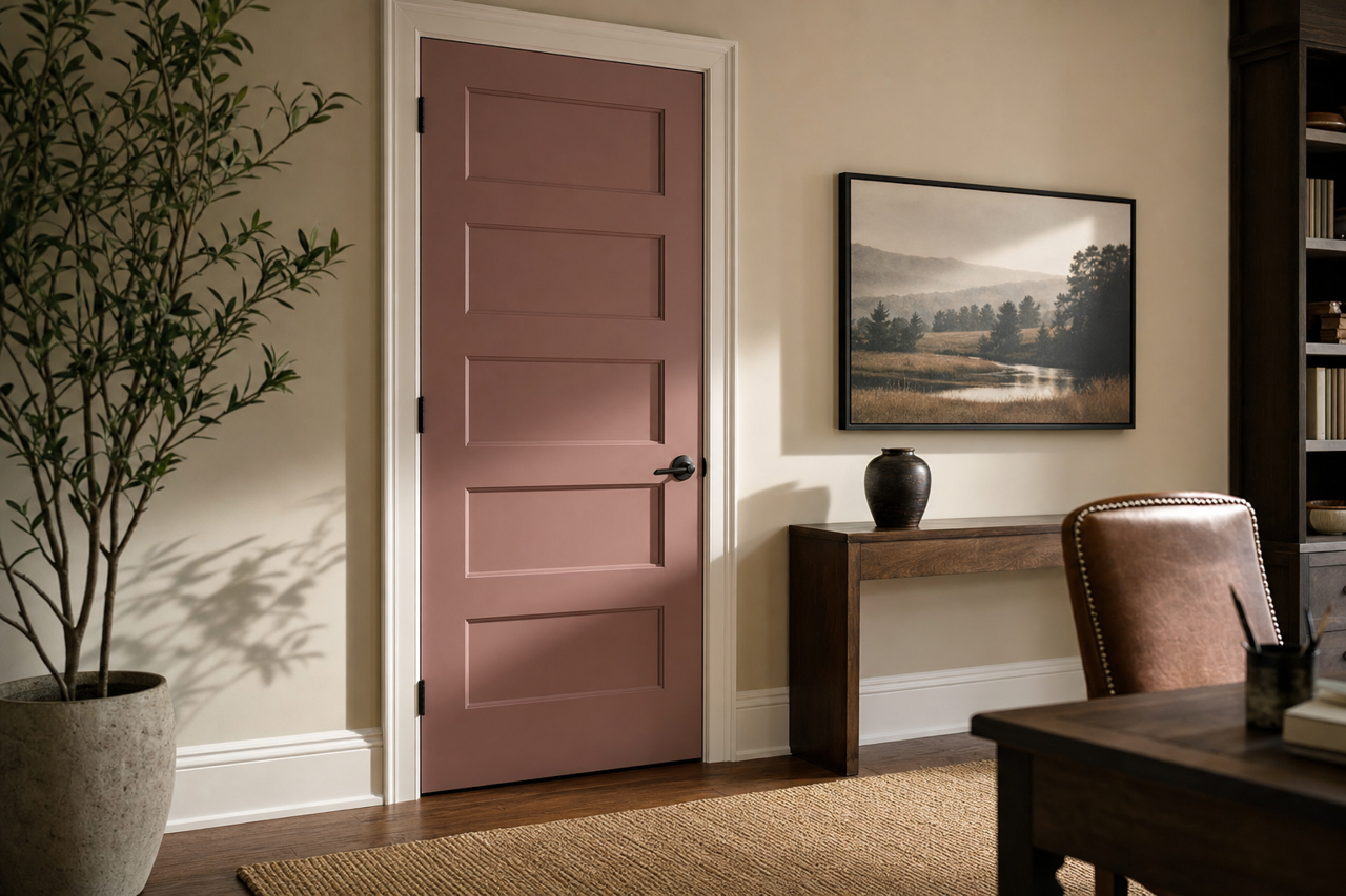 Garnet Dust by Valspar on interior-doors