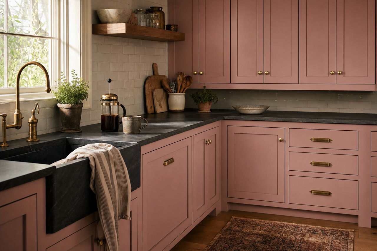 Antoinette by Valspar on cabinets