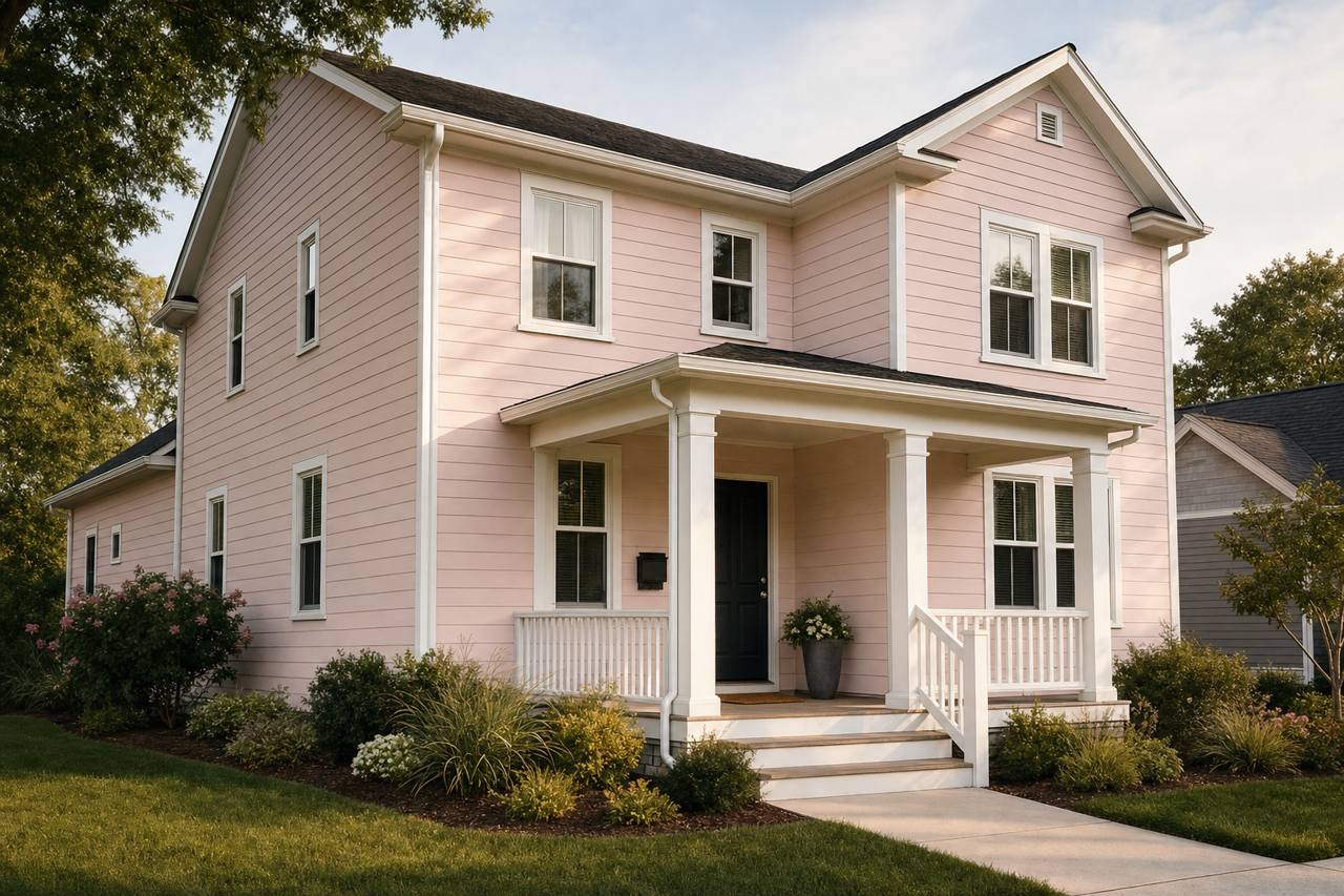 Quartz Pink by Valspar on exterior