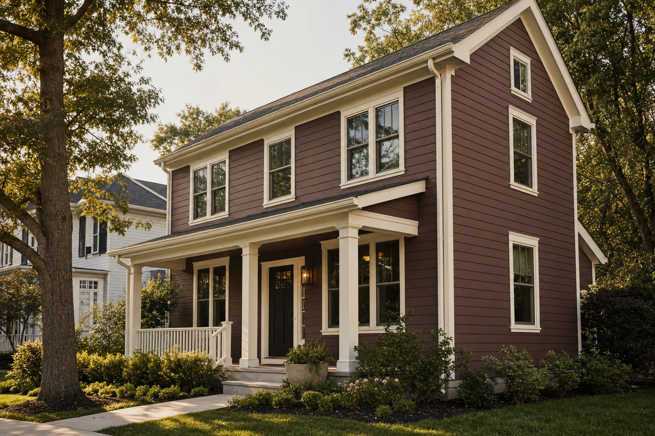Rich Chocolate by Valspar on exterior