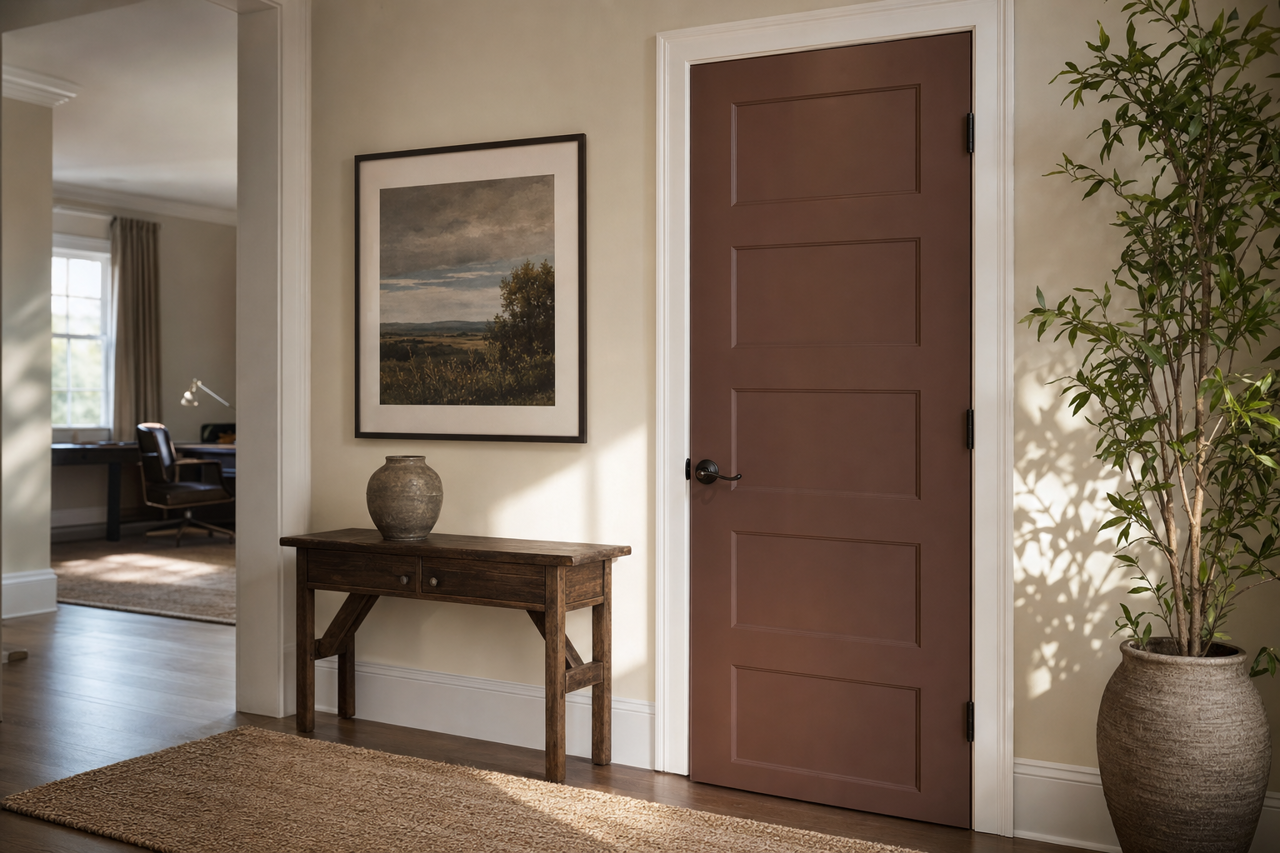 Rich Chocolate by Valspar on interior-doors
