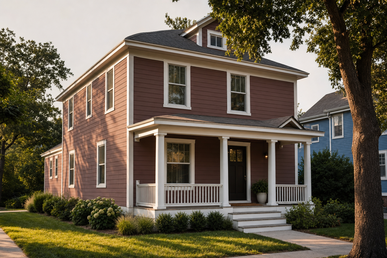 Berry Brandy by Valspar on exterior