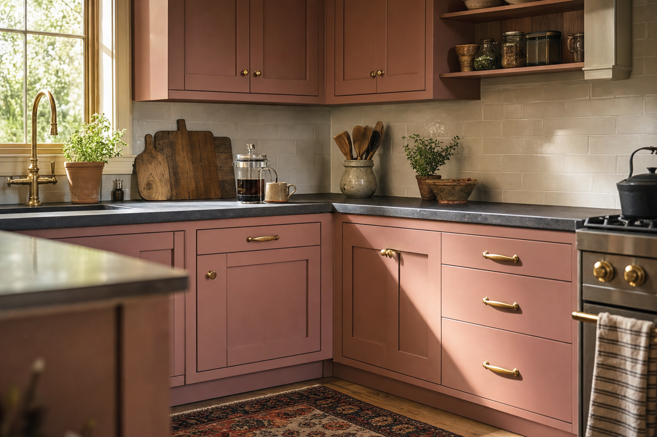 Forest Trail by Valspar on cabinets