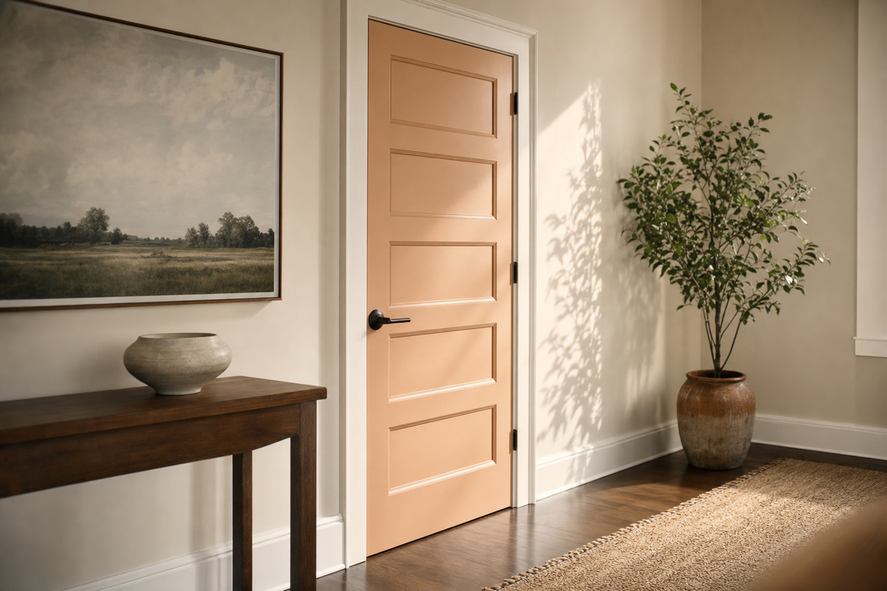 Hazelwood by Benjamin Moore on interior-doors