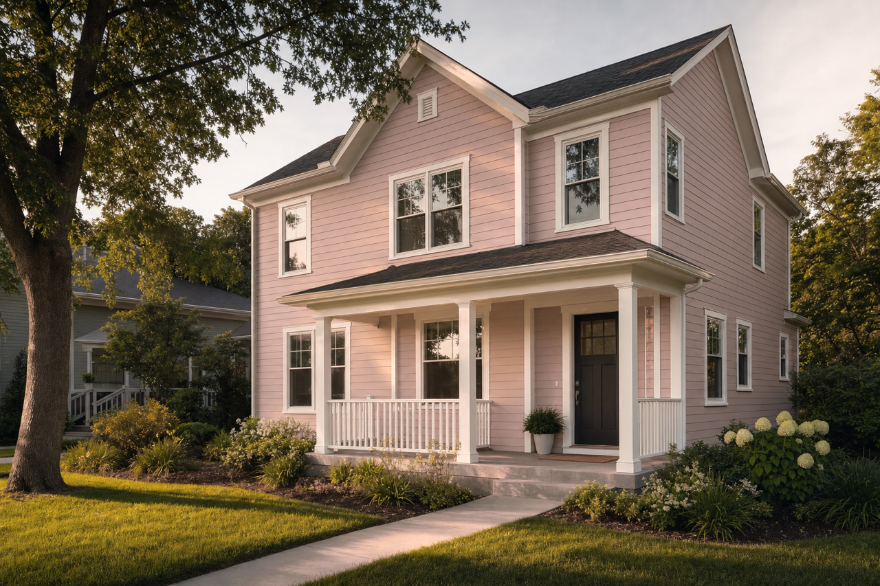 Mauve Blush by Valspar on exterior